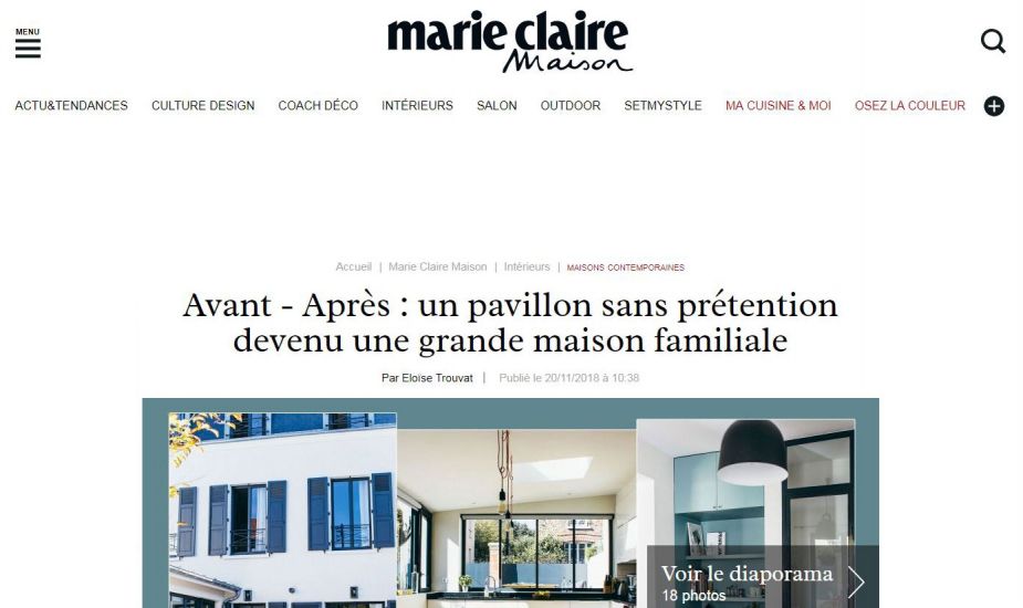 Parution Marie Claire Maison Web