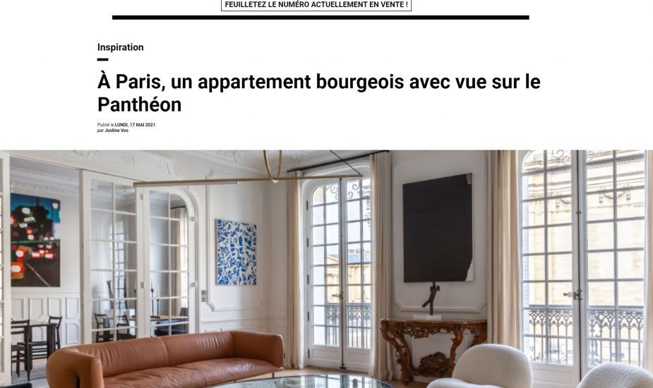 AD : A Paris, un appartement bourgeois avec vue sur le Panthéon