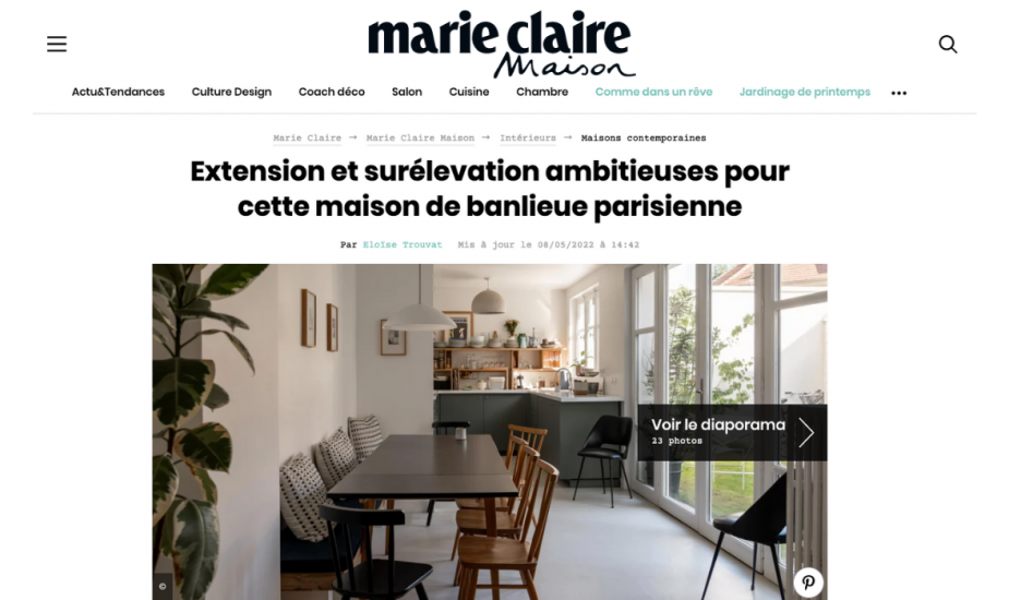 Marie Claire Maison Web : Projet Romainville