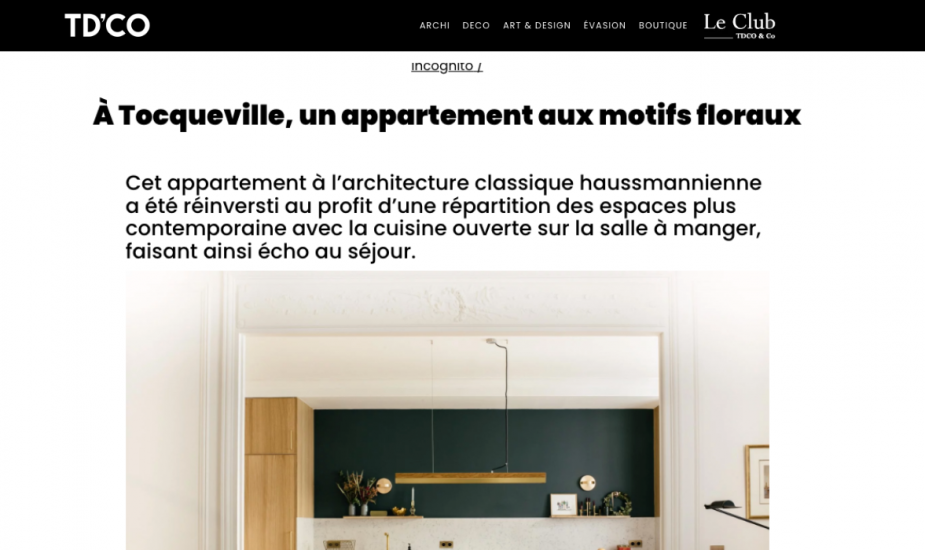 TRAITS D'CO : À Tocqueville, un appartement aux motifs floraux