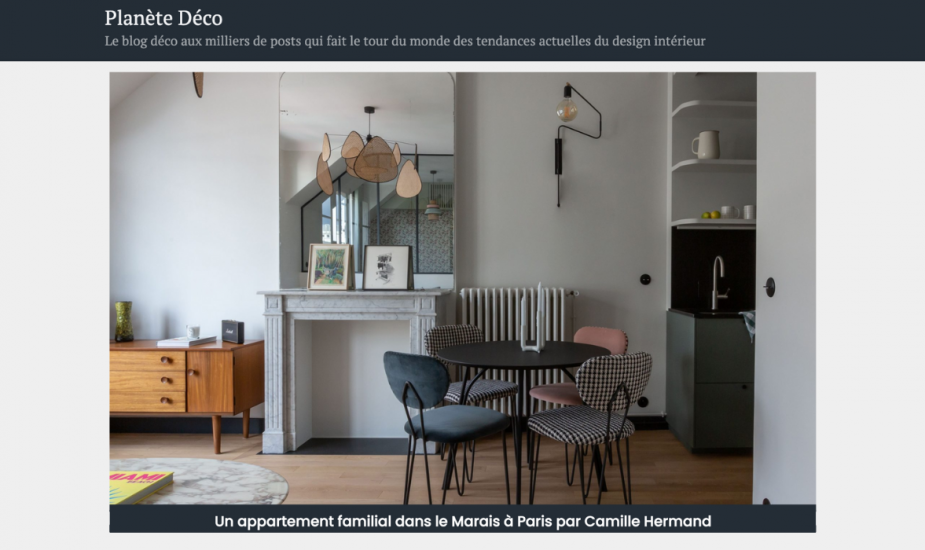 Planète Déco : Un appartement de 30m2 à Paris transformé en pied-à-terre par Camille Hermand