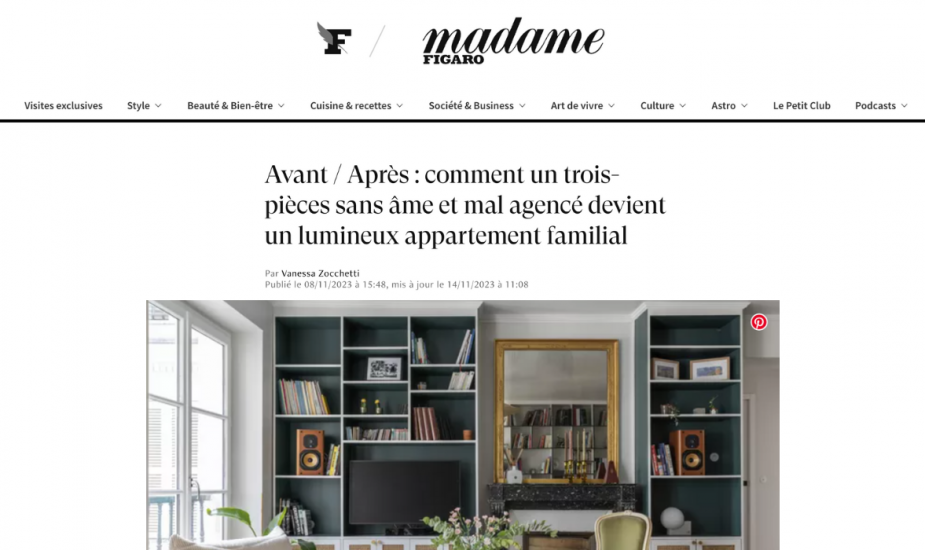 Madame Figaro : Avant / Après : comment un trois-pièces sans âme et mal agencé devient un lumineux appartement familial
