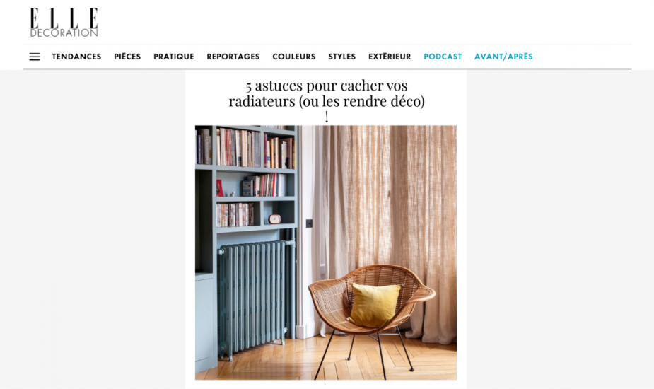 Elle Décoration : 5 astuces pour cacher vos radiateurs (ou les rendre déco) !