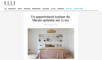 Elle décoration : Un appartement typique du Marais optimisé sur 72 m2