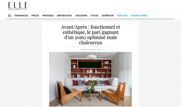 Elle décoration : Avant/Après : fonctionnel et esthétique, le pari gagnant d'un 50m2 optimisé mais chaleureux