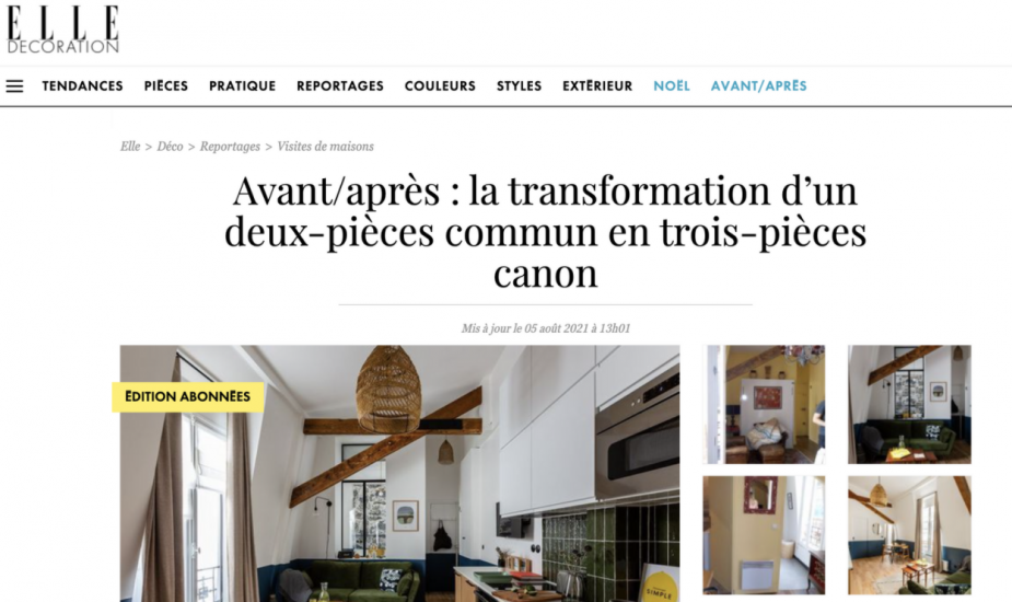 Elle Deco : Avant/Après Rollin