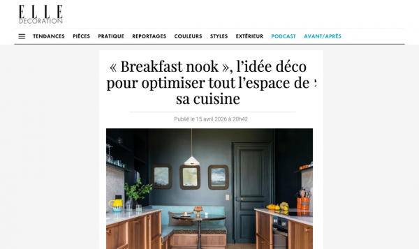 Elle Décoration : « Breakfast nook », l’idée déco pour optimiser tout l’espace de sa cuisine